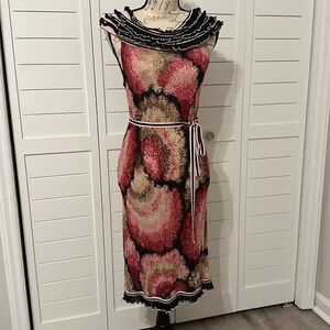 Vintage Missoni sleeveless dress with removable tie around waist